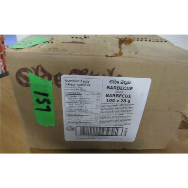 FREIGHT DAMAGE (AS IS):  CASE C/W INDIVIDUAL BBQ PACKS