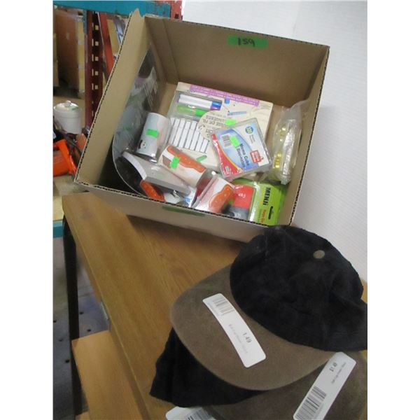 FREIGHT DAMAGE (AS IS):  BOX C/W HATS, ETC