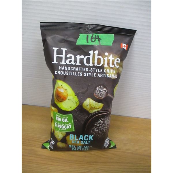 SHELF PULLS (AS IS);  HARD BITE BLACK SEA SALT CHIPS (128G) - BAG