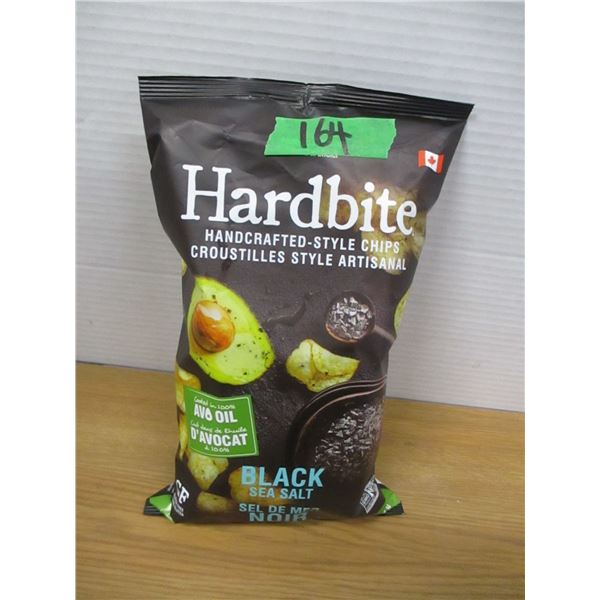 SHELF PULLS (AS IS);  HARD BITE BLACK SEA SALT CHIPS (128G) - BAG