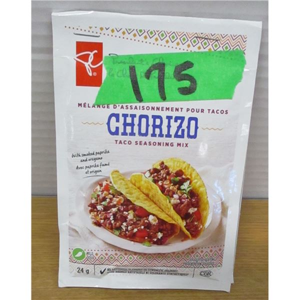 SHELF PULLS (AS IS):  CHORIZO TACO SEASONING (2 X 24G PACKAGES) - BUNDLE