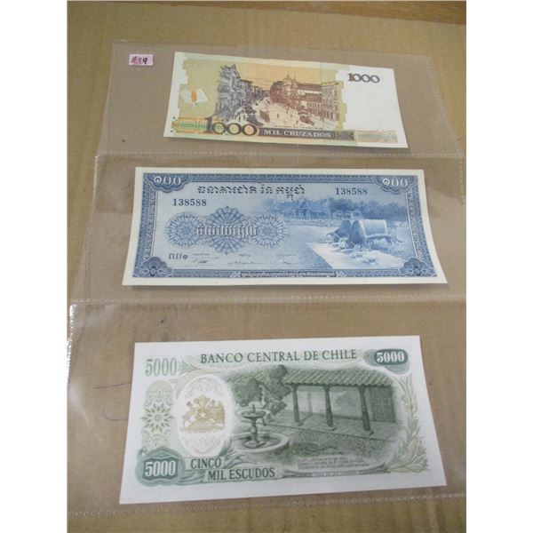STOCK SHEET OF WORLD COLLECTABLE BANK NOTES
