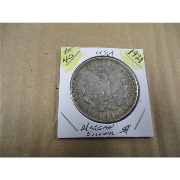 1921 USA MORGAN SILVER DOLLAR