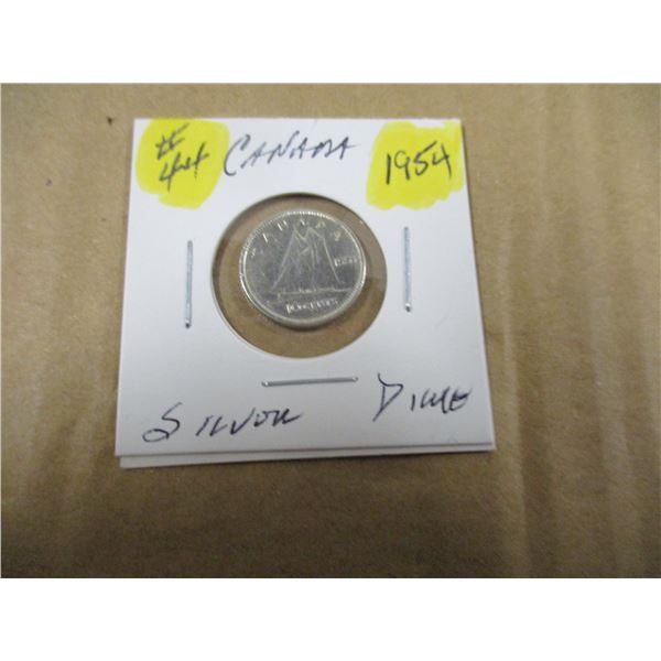 1954 CH/BU CANADA SILVER DIME