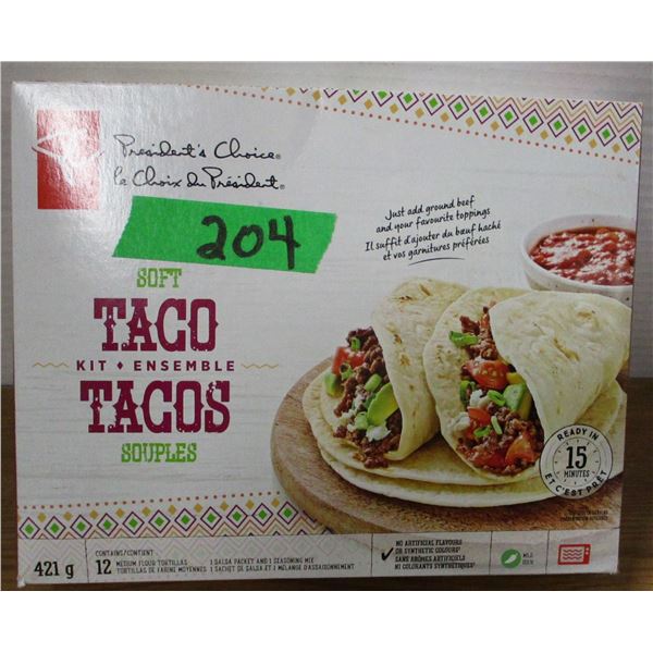 SHELF PULLS (AS IS):  SOFT TACO KIT