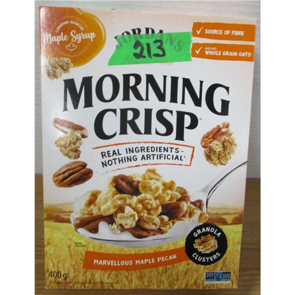 SHELF PULLS (AS IS):  JORDANS MAPLE PECAN CEREAL (400G) - BOX