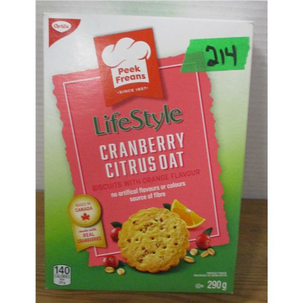 SHELF PULLS (AS IS):  LIFESTYLE CRANBERRY BISCUITS
