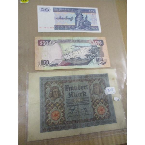STOCK SHEET OF WORLD COLLECTABLE BANK NOTES