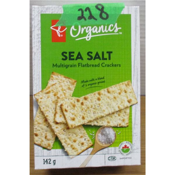 SHELF PULLS (AS IS):  SEA SALT CRACKERS (142G) - BOX