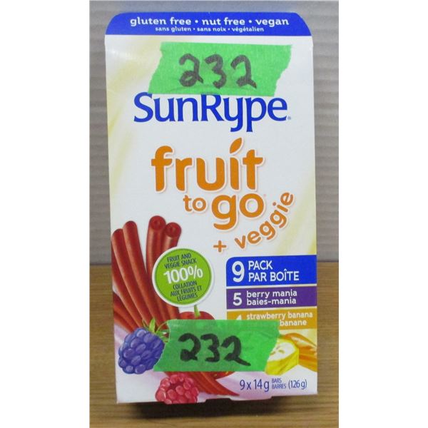 SHELF PULLS (AS IS);  SUNRYPE STRIPS (9 PACK)