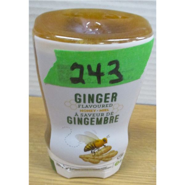 SHELF PULLS (AS IS):  GINGER HONEY (250G) - BOTTLE
