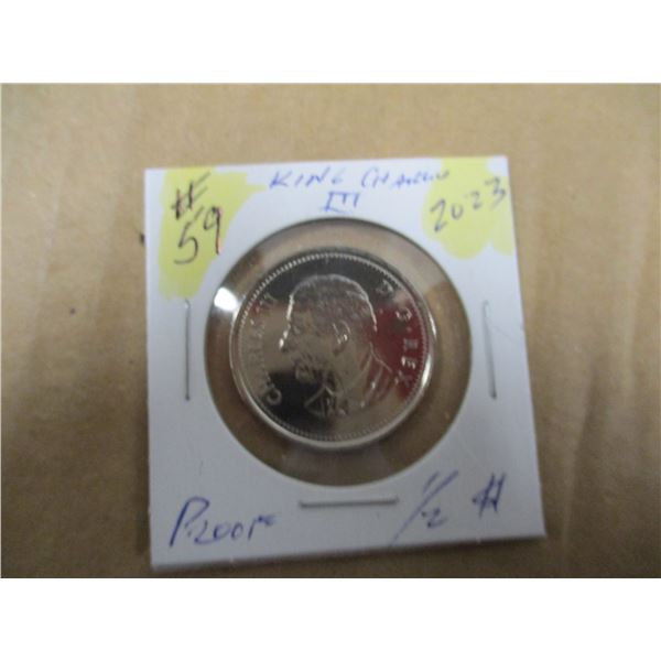 2023 PROOF KING CHARLES III CANADA HALF DOLLAR