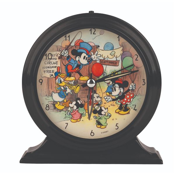 A Circus Mickey Table Clock.