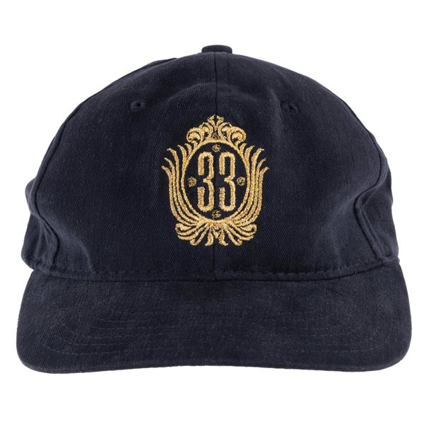 A Club 33 Black Hat With Gold Logo.