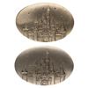 Image 1 : A Pair of Disneyland Castle Pewter Trinket Boxes.