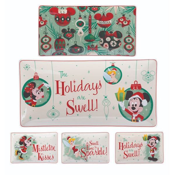 A Disneyland Holiday Ceramic Tray Set.