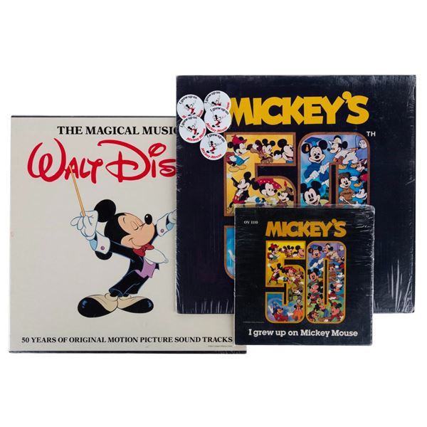 A Collection of Mickey's 50th Birthday Souvenirs.