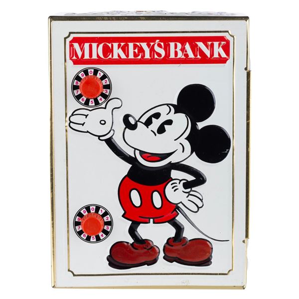 A Mickey's 50th Birthday Bank.