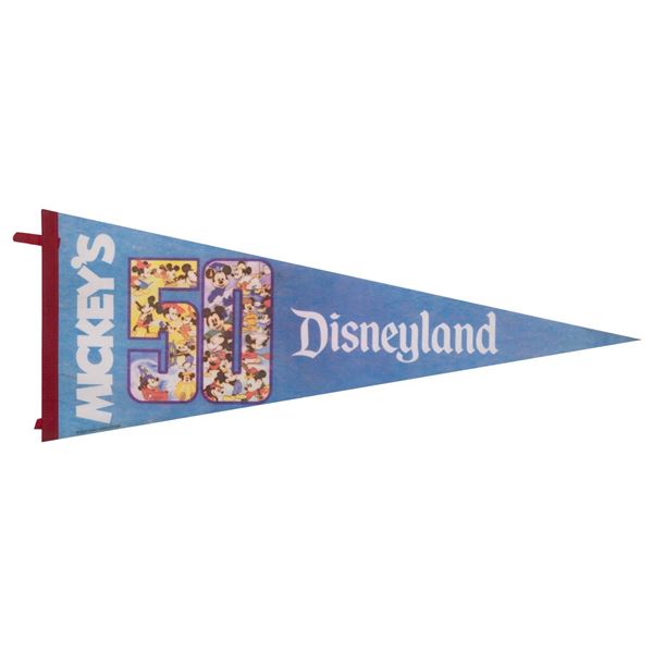 A Mickey's 50th Birthday Pennant.