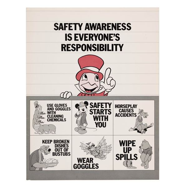 A 1986 Safety Awareness Cast Member Booklet.