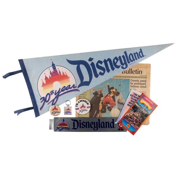 A Collection of Disneyland 30th Anniversary Souvenirs.