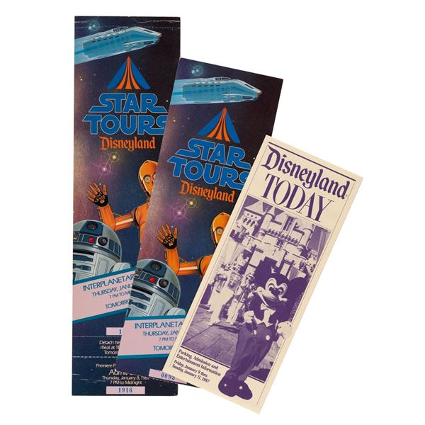 A Pair of Star Tours Premiere Passports and Guide.