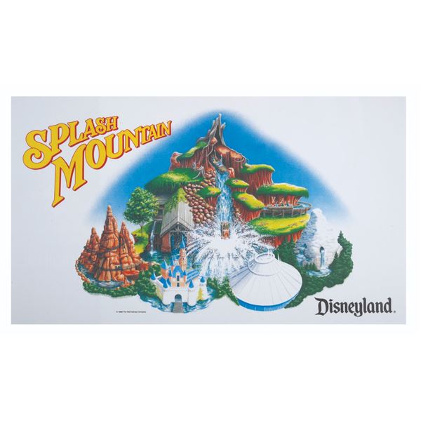 A Two-Sided Splash Mountain Promotional Mini Poster.