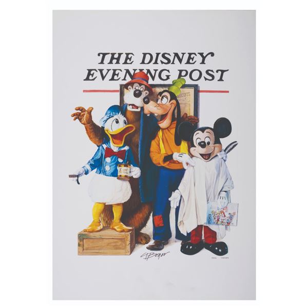 A Disney Evening Post Litho Signed by Charles Boyer.