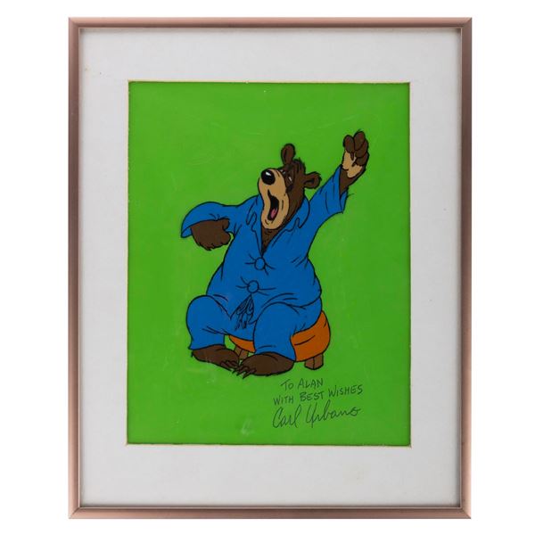 A Barney Bear Cel Signed By Carl Urbano.