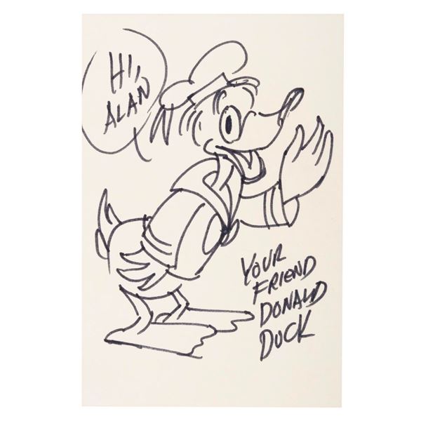 An Original Donald Duck Drawing by Leo Salkin.