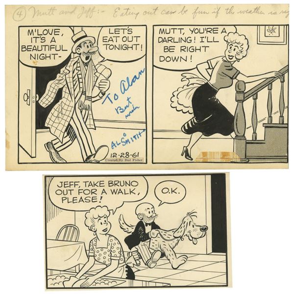 A Trio of  Mutt and Jeff  Comic Panels