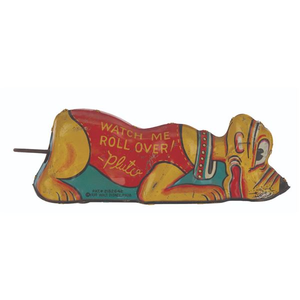 A Marx Pluto Wind-Up Roll Over Tin Toy.