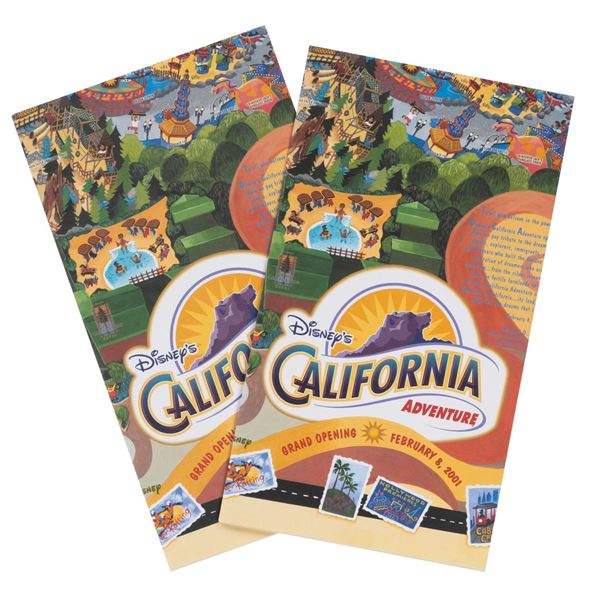 A Pair of California Adventure Opening Maps.