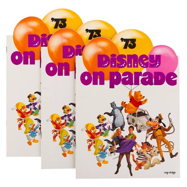 A Trio of 1973 Disney On Parade Programs.