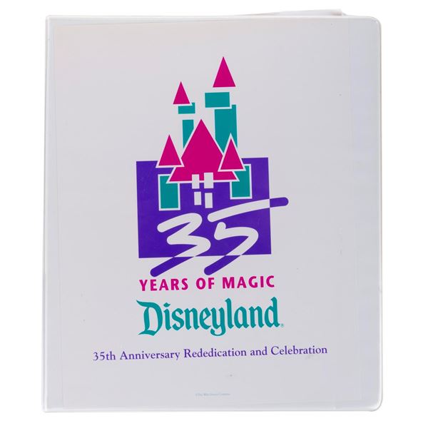 A 35th Anniversary Rededication Event Binder.