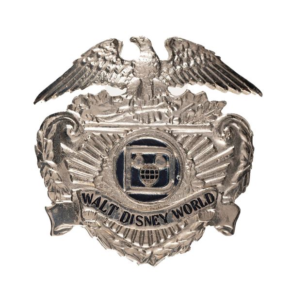 A Walt Disney World Security Hat Badge.