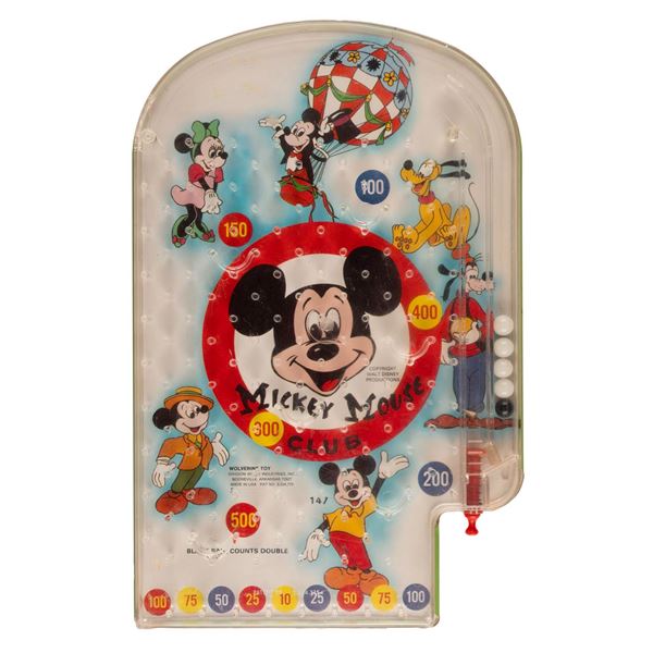 A Mickey Mouse Club Pinball Game by Wolverine Toys.