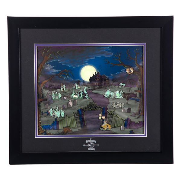 A Haunted Mansion Graveyard Framed Pin Set.