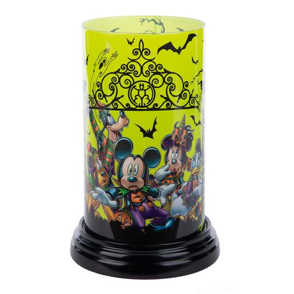 A Haunted Mansion Halloween Glass Lamp.