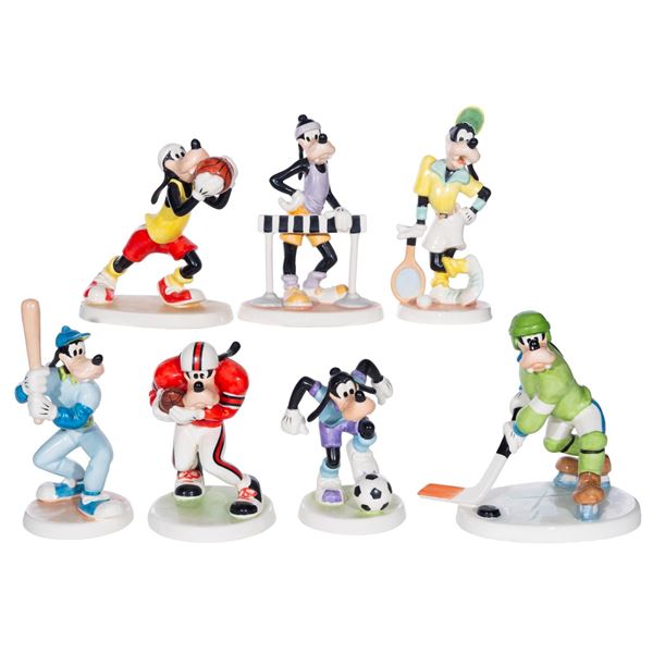 A Set of Sport Goofy Figurines by Goebel.