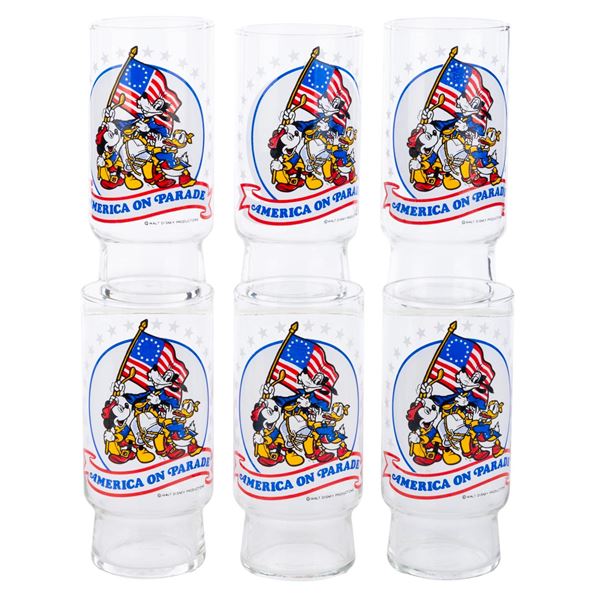 A Set of America on Parade Glasses by Coca-Cola.