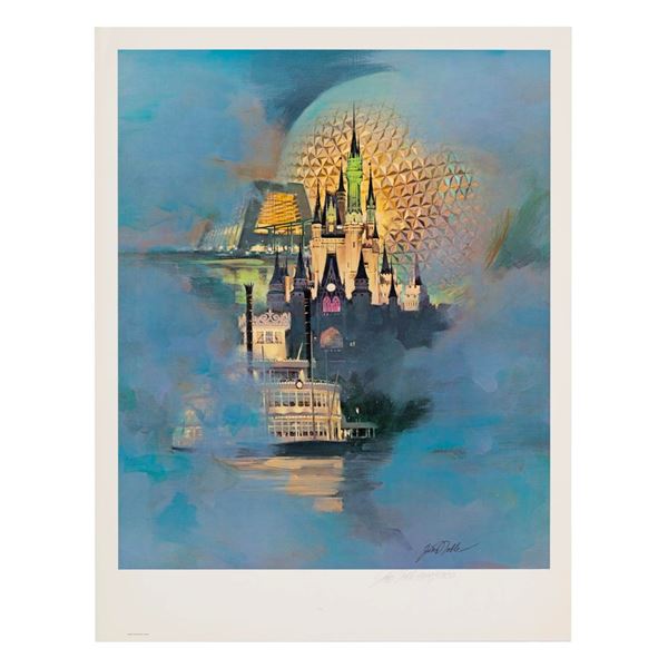 A John Noble Walt Disney World 15th Anniversary Litho.