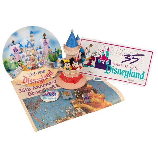 A Collection of Disneyland 35th Anniversary Souvenirs.