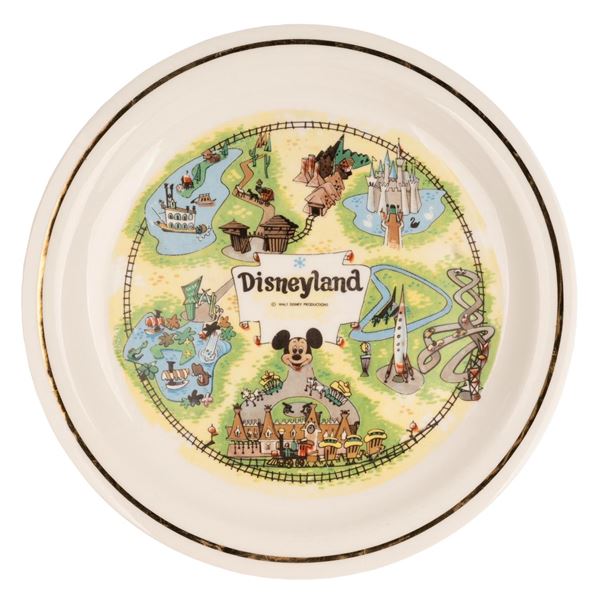 An Early Disneyland Map Plate.