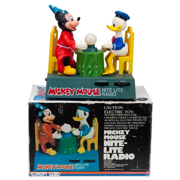 A Mickey Mouse Nite Lite Radio.