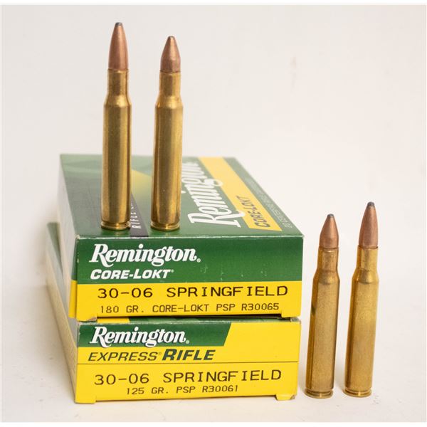 2 BOXES OF REMINGTON 30-06 SOFT POINT