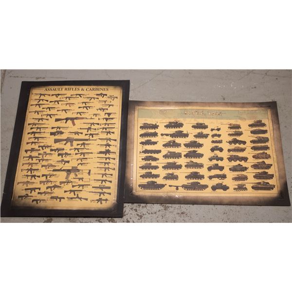 2 PCS. D-DAY ARMORED VEH. & ASSAULT VEH. POSTERS