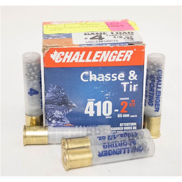 1 BOX CHALLENGER 410 #4 SHOT 2 ½ INCH