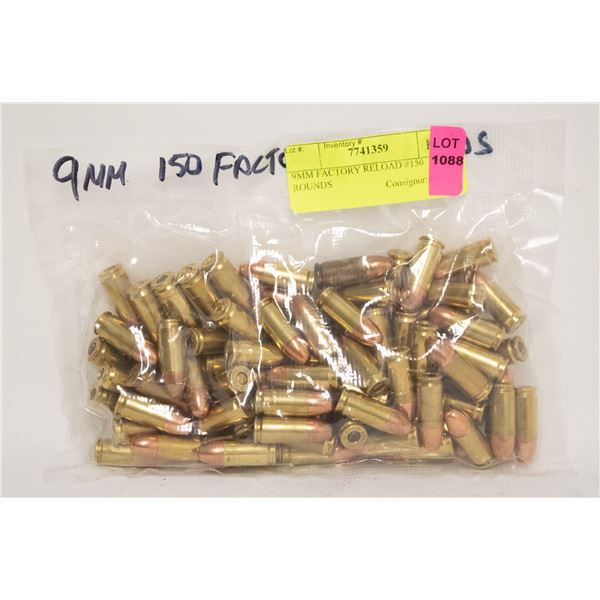 9MM FACTORY RELOAD #150 ROUNDS