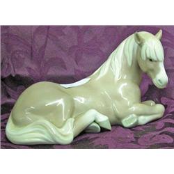 Lladro Lying Horse Figure